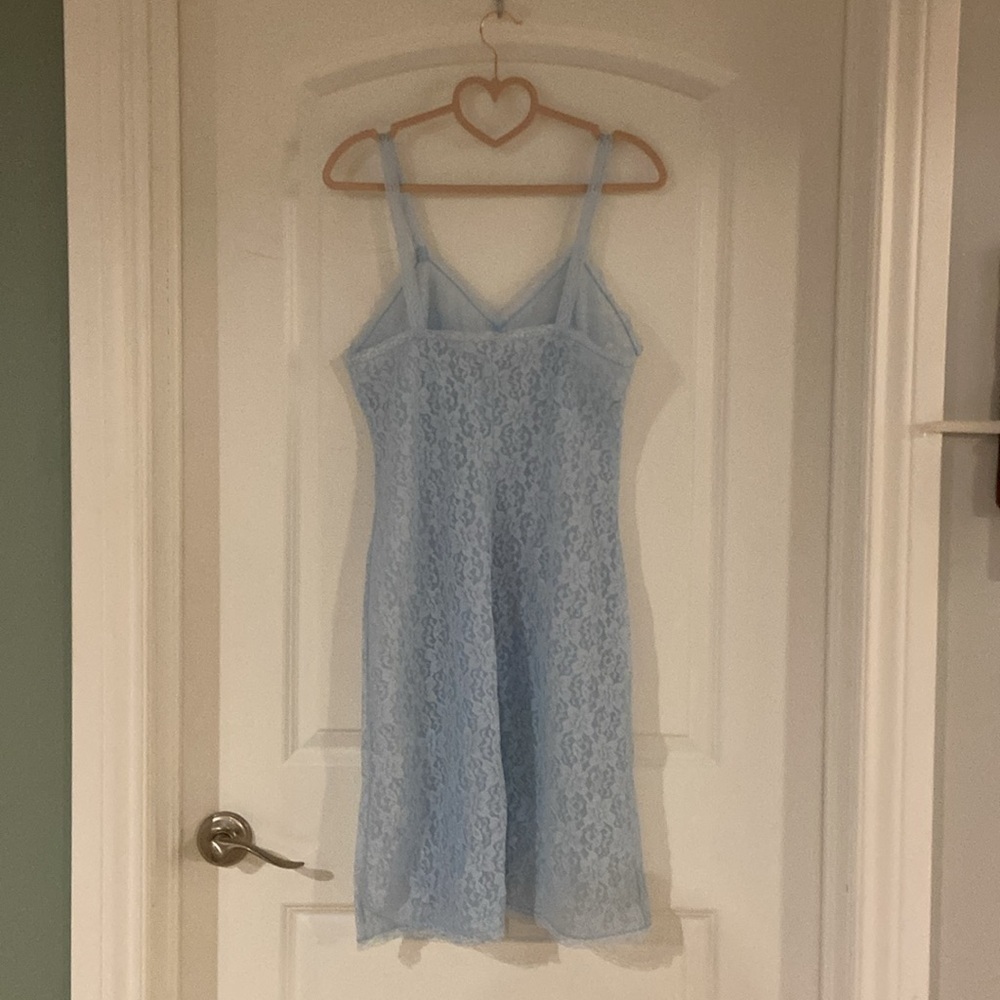 Vintage St. Michael Lingerie Full Slip blue​​​​​​​ - Picture 4 of 7